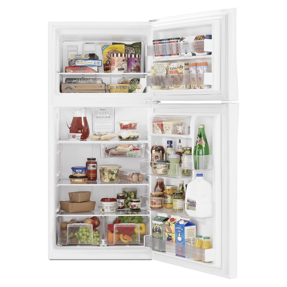 Top Freezer Freestanding Refrigerator Stainless Steel J970418