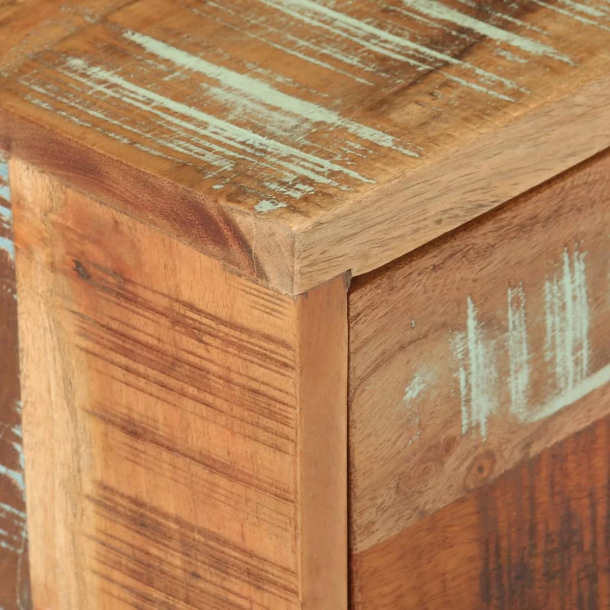 Solid Reclaimed Wood Side Table C28650