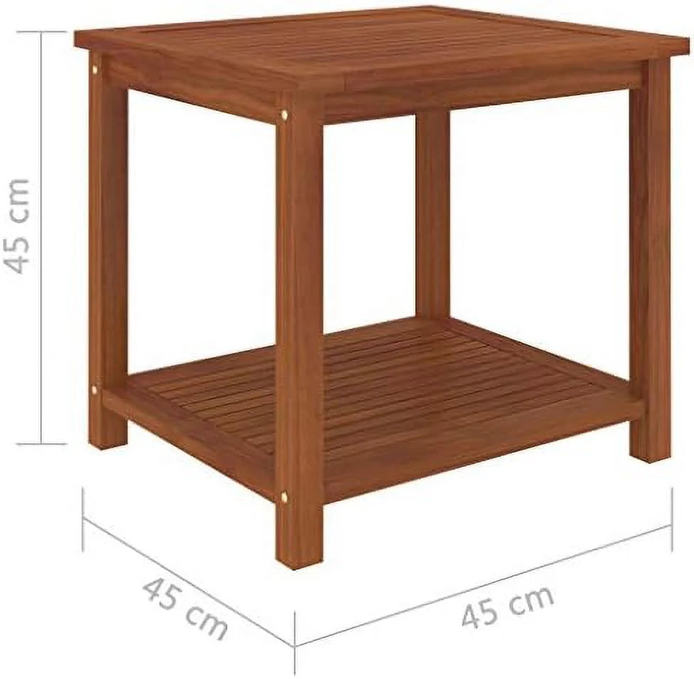 Rustic Solid Acacia Wood End Side Table M17991