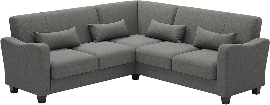 Bluish Grey Reversible L-Shaped Sectional Sofa E3922