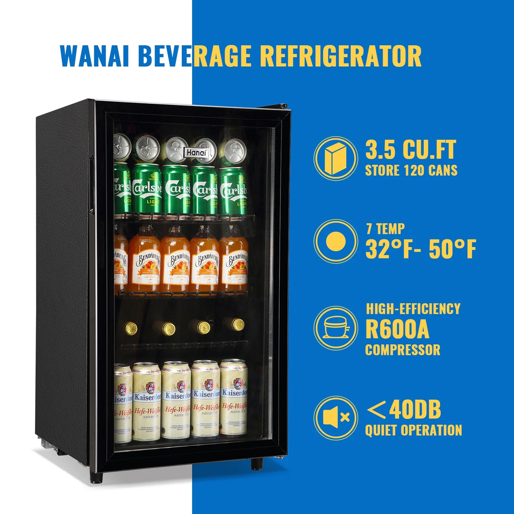 Glass Door 125 Can Beverage Refrigerator V93803