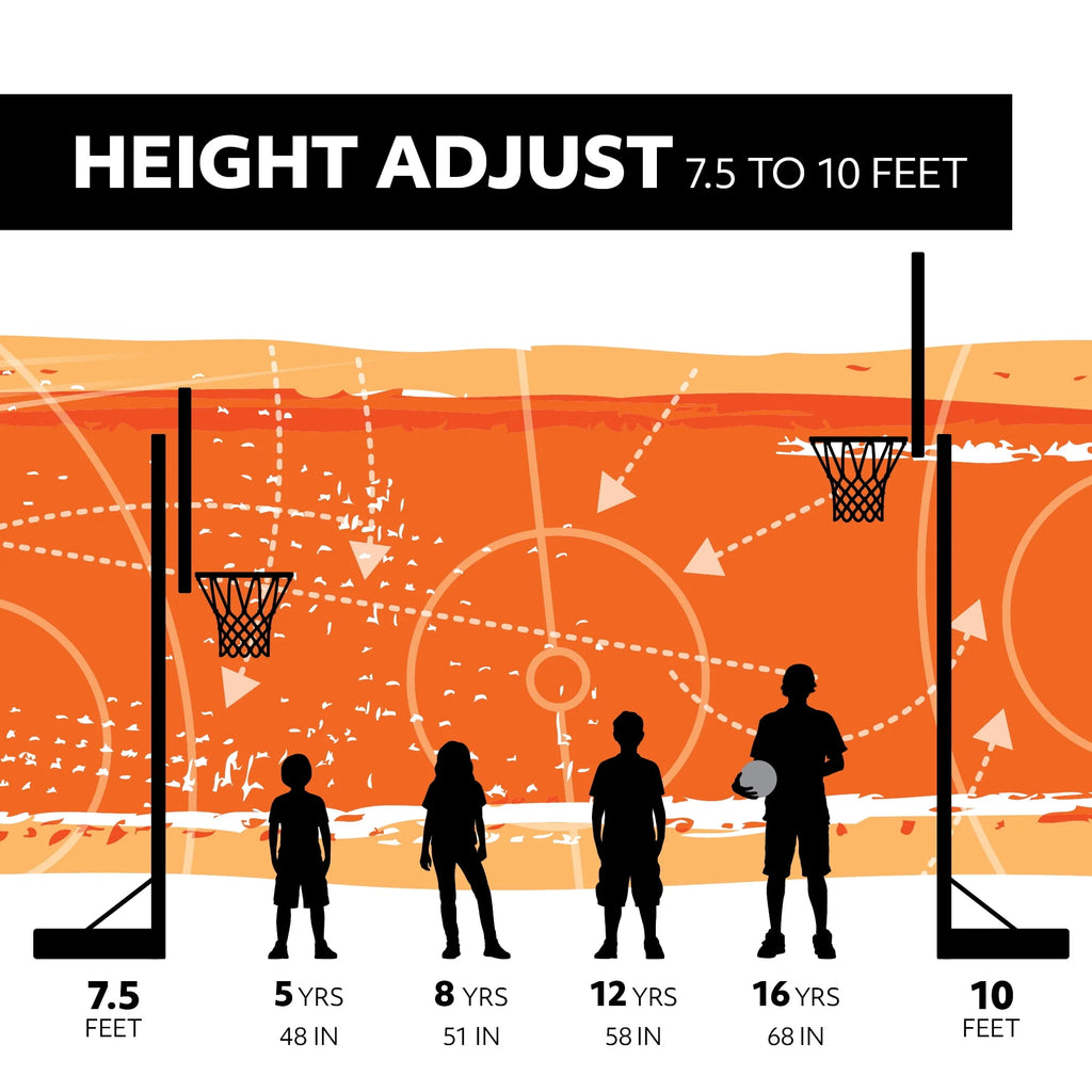 Adjustable Portable Basketball Hoop 44 inch D62035