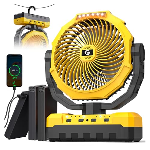 36000mAh Portable Camping Fan with LED & Remote Y317962