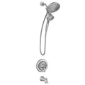 Single Handle 6-Spray Tub Shower Faucet with Rainshower Brushed Nickel C77346