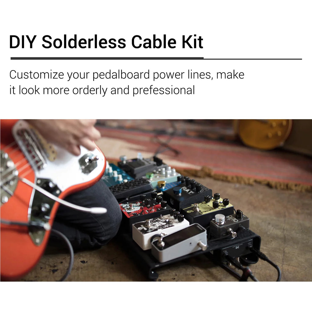 DIY Guitar Pedal Board Cable Kit with 10 Solder Free Plugs P9230