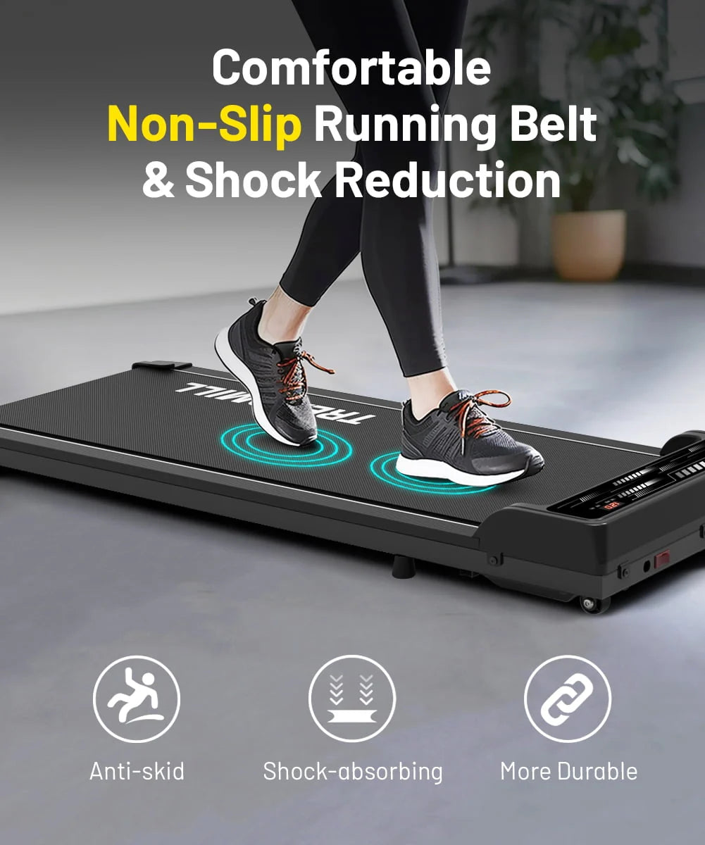 Black Portable Walking Pad Treadmill I480