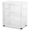 Plastic Storage Drawer Cart with 3 Clear Drawers G771