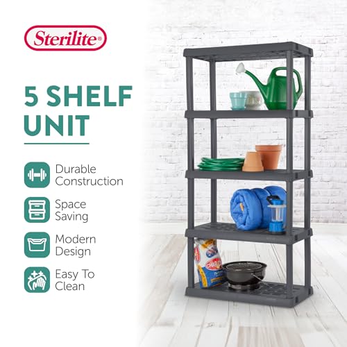 5-Shelf Plastic Storage Shelves E33538