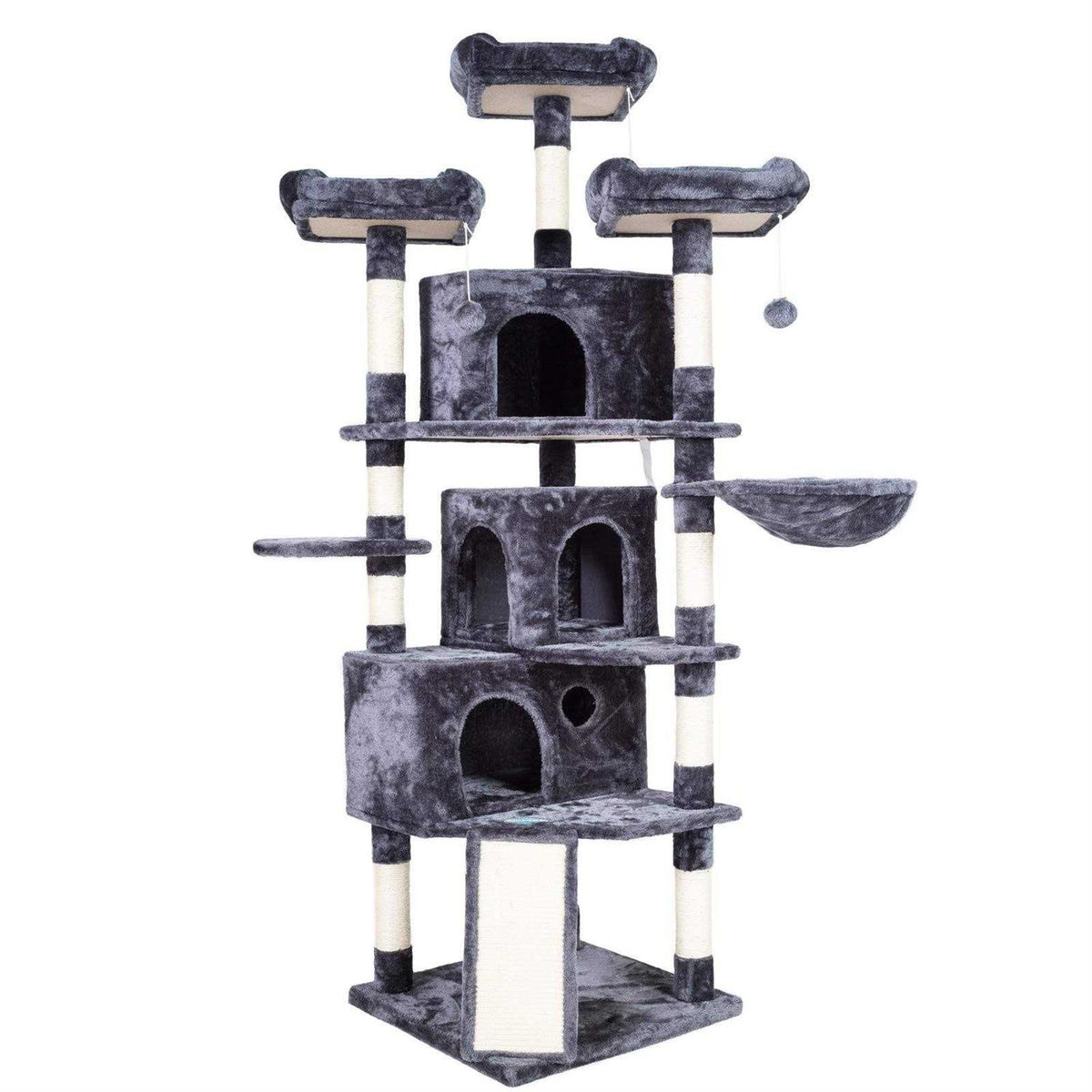 XL Size 73.4 inch Cat Tree with 3 Caves C206