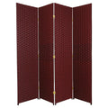 6 ft. Tall 4 Panel Woven Fiber Room Divider I5632