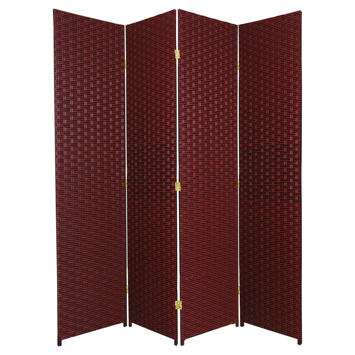 6 ft. Tall 4 Panel Woven Fiber Room Divider I5632