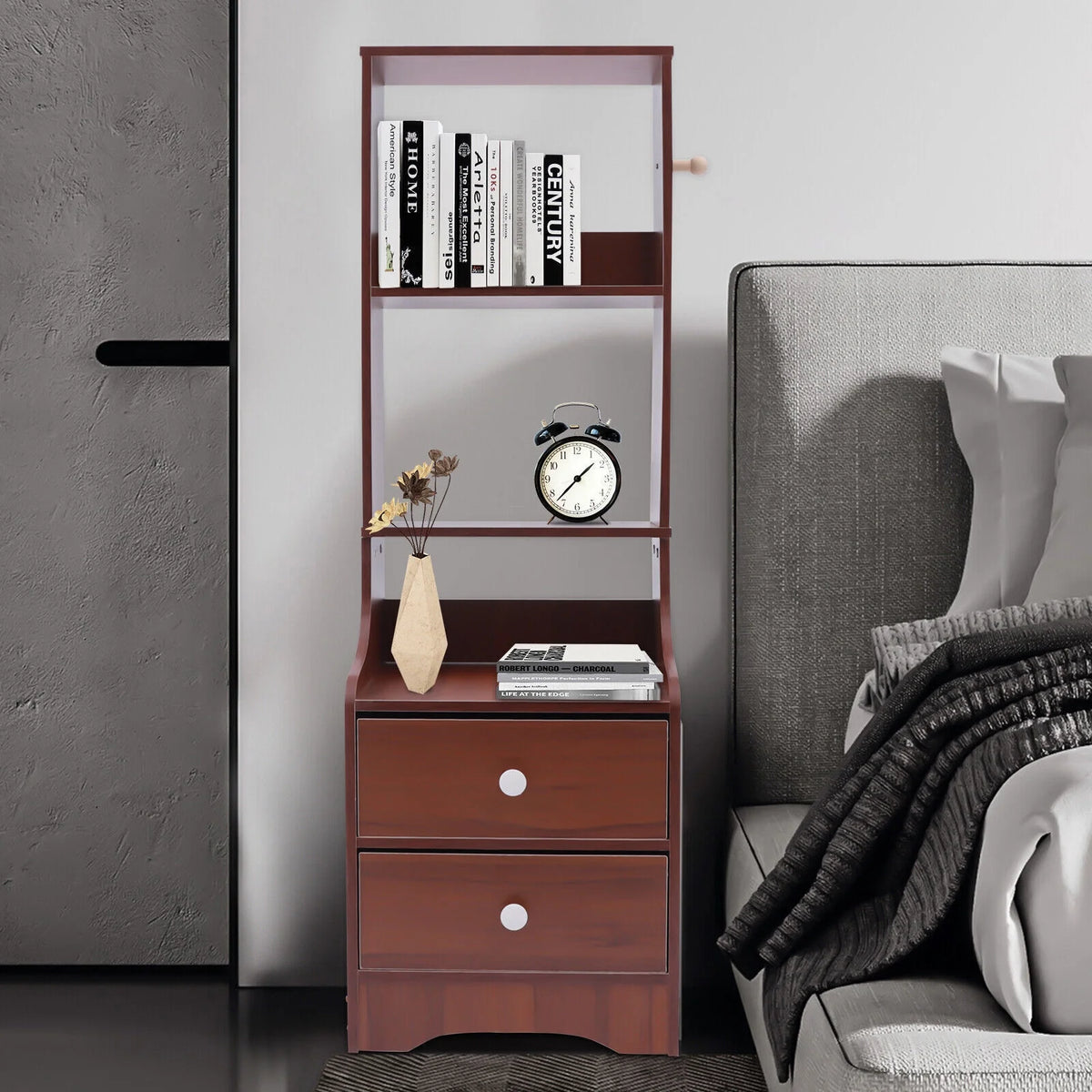 Tall Nightstand with 2 Drawers R70240