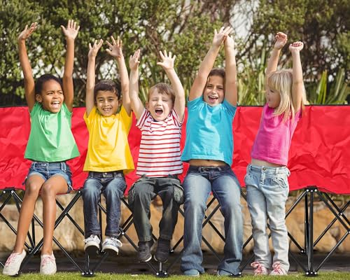 9 Seater Folding Soccer Bench Chair with Storage Bag E47967