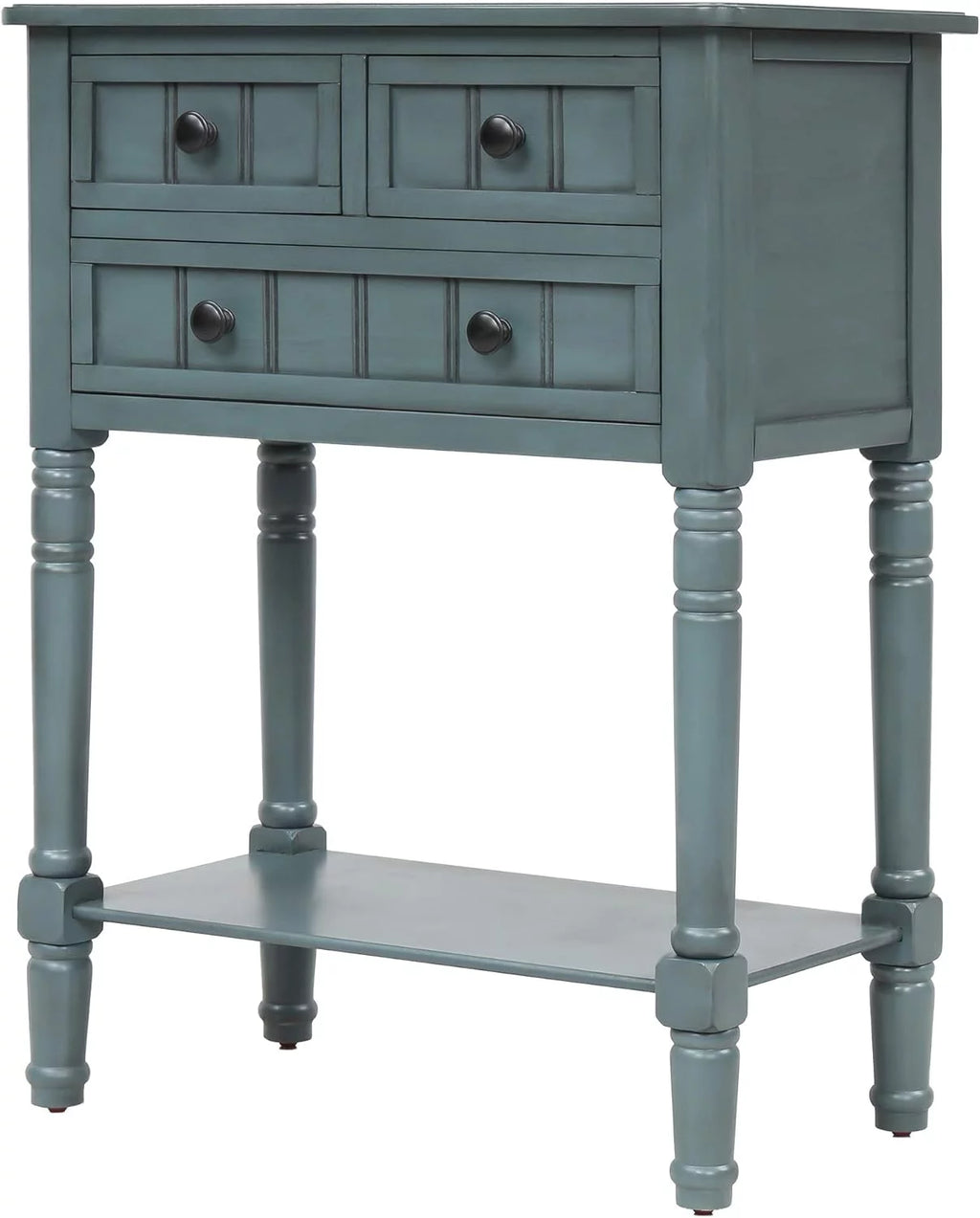 Slim Console Table with Three Drawers and Bottom Shelf K9820