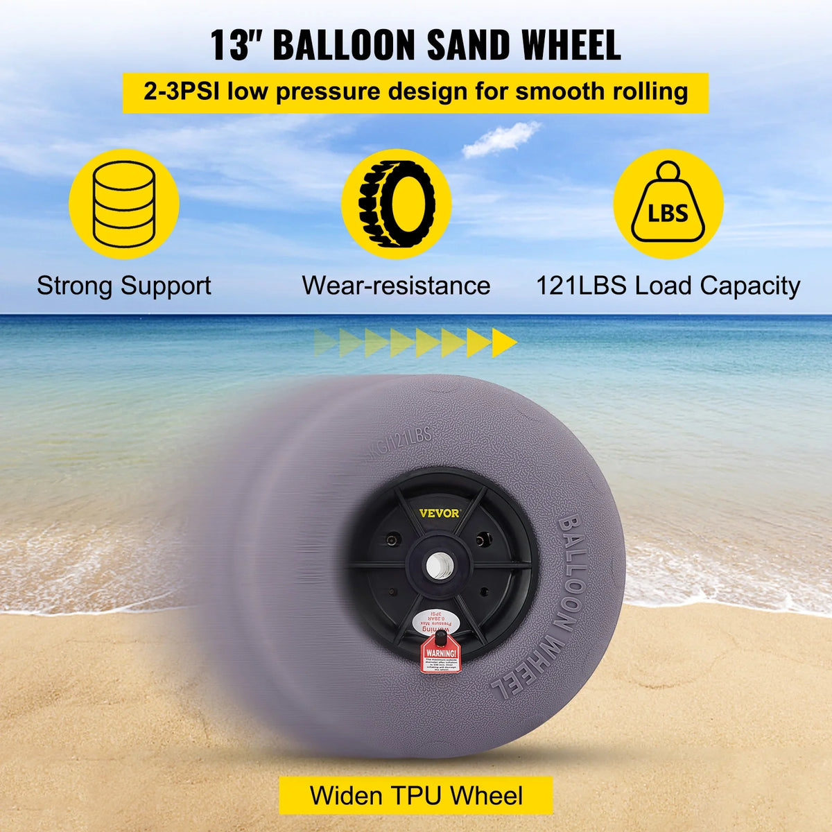 13" TPU Replacement Sand Tires, 2-Pack X875567