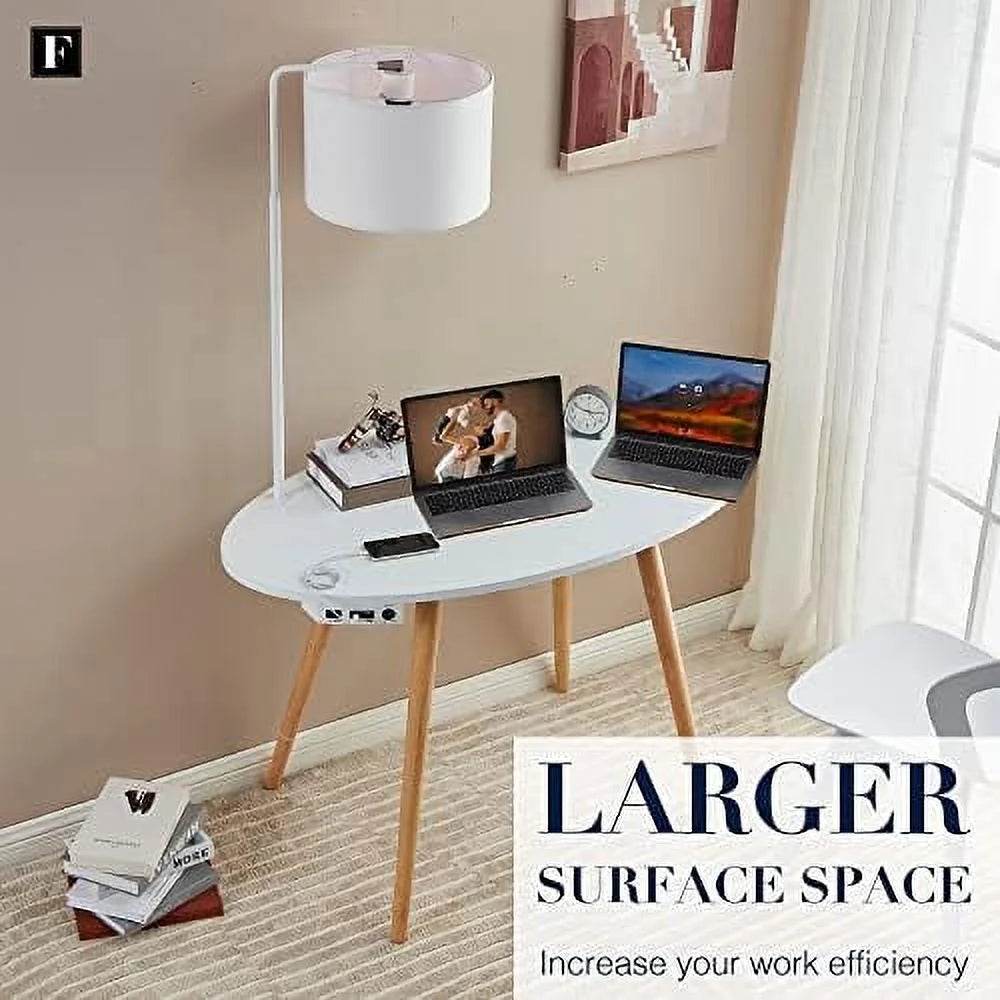 39" Mid Century Desk with USB Charging Station N25781