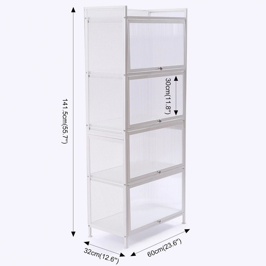 5 Layers Black White Storage Cabinet U27157
