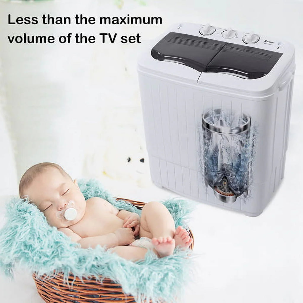Portable 14.3lbs Washing Machine with Drain Pump B52199