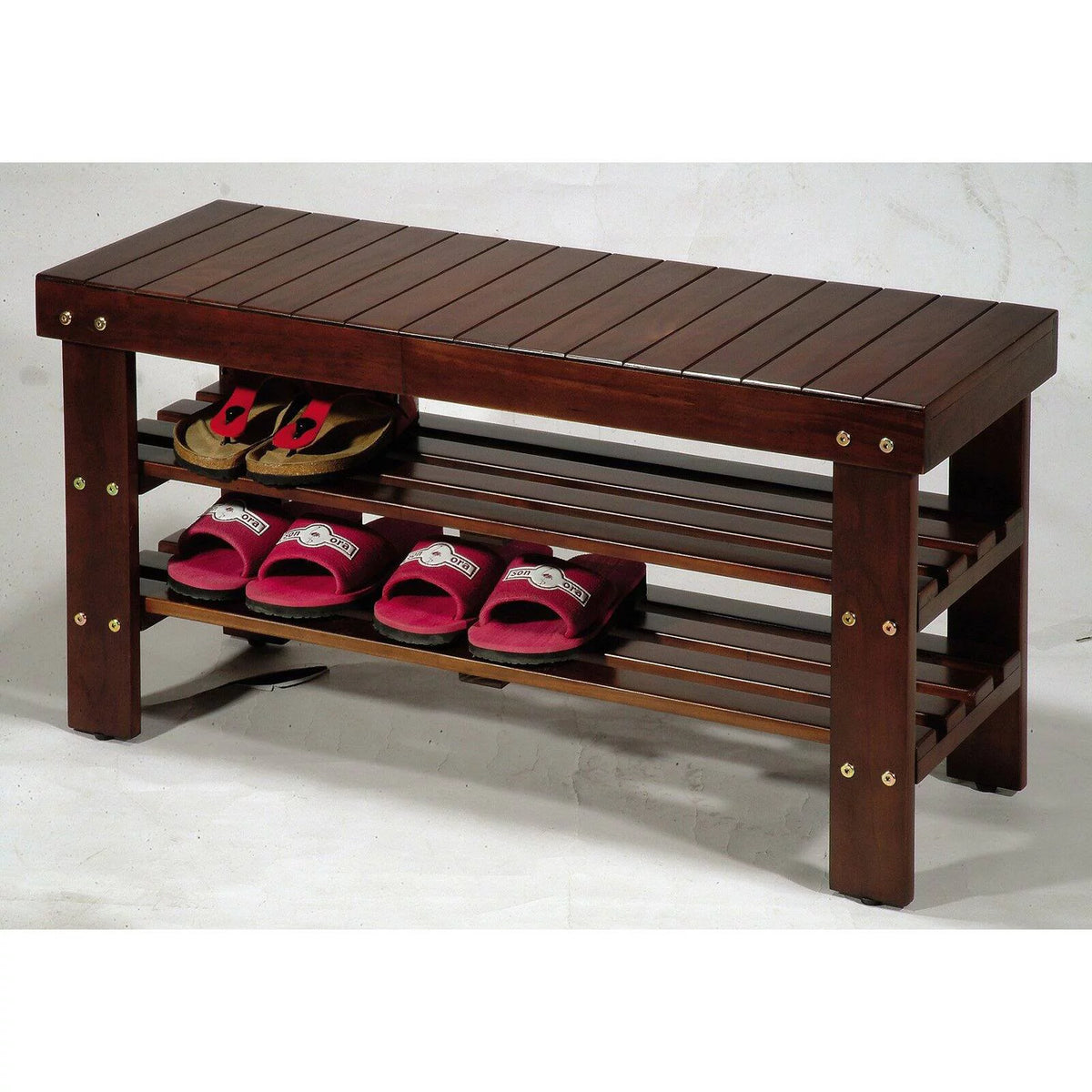 Solid Wood Storage Shoe Bench Y750