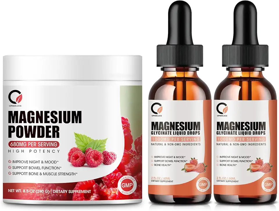 Magnesium Glycinate Drops & 680mg Magnesium Glycinate Complex Powder O17920