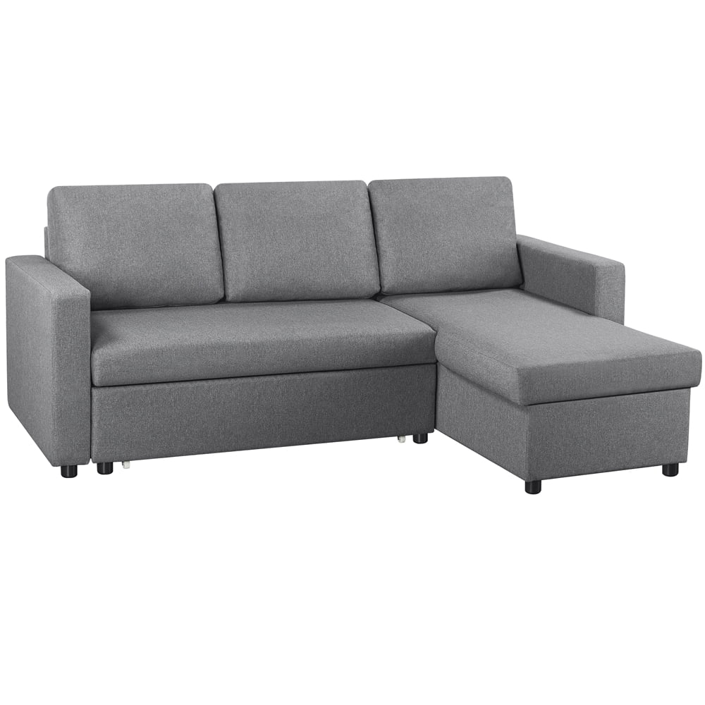 Light Gray Reversible Sleeper Sofa O18160