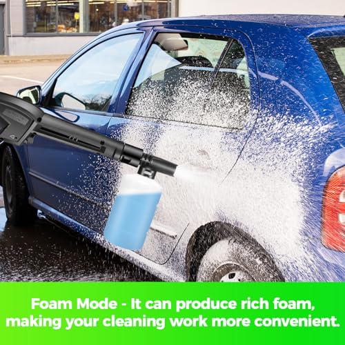 4800 PSI 4.0 GPM Electric Pressure Washer with 33ft Hose, 4 Nozzle and Foam Cannon, Blue G4976