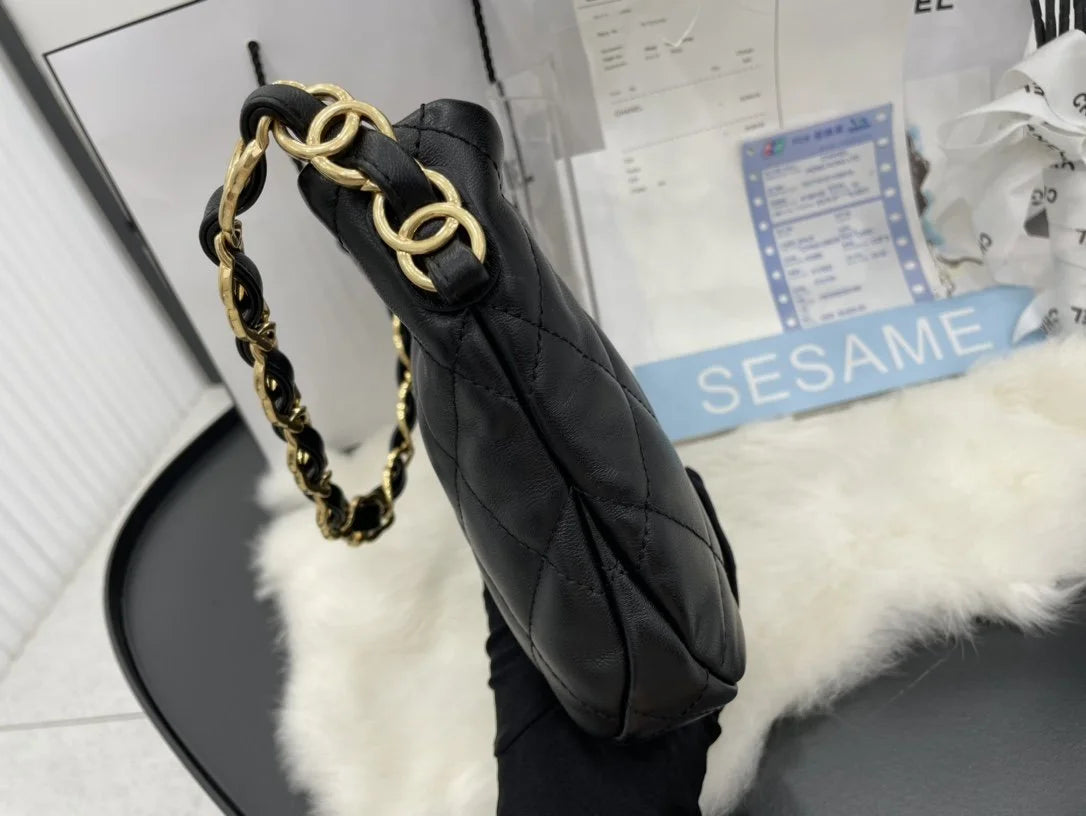 Black Hobo Handbag A212