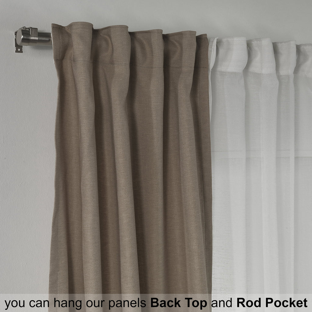 Mix and Match Linen Look Curtains 4 Panels 28"x84" Z3953
