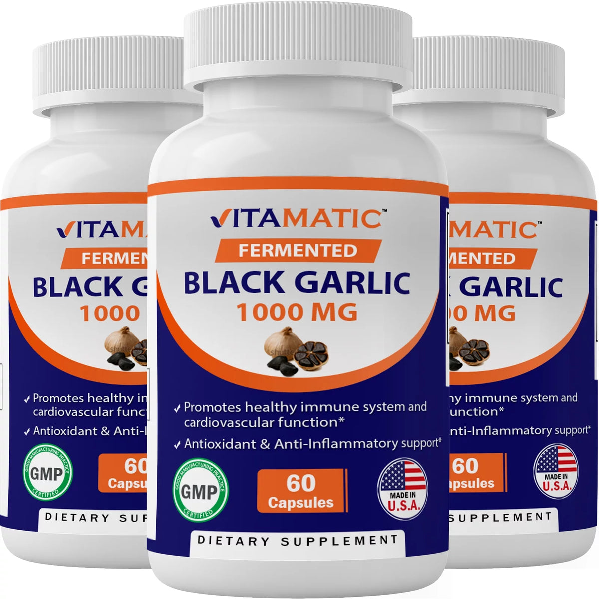 Black Garlic Extract 1000 mg 60 Capsules J99985