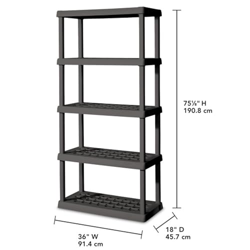 5-Shelf Plastic Storage Shelves E33538