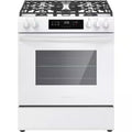 5 Burners Slide in Gas Range with Steam Clean in White F5635