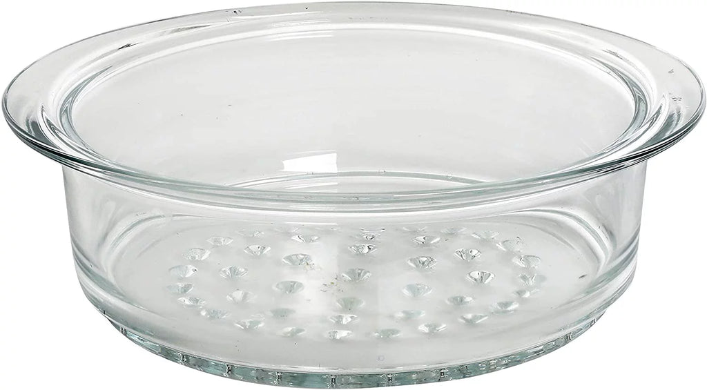 5 Quart Enameled Cast Iron Casserole with Lid and Glass Steamer in Blue L2316