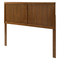 King Size Brown Walnut Wood Headboard D753452