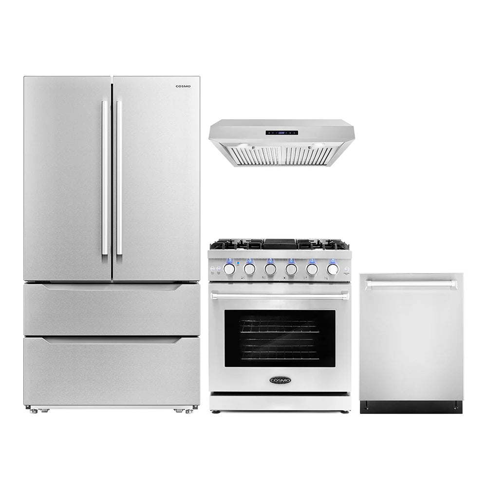 30 Gas Range, Under Cabinet Range Hood, Refrigerator with Ice Maker and Dishwasher N720701