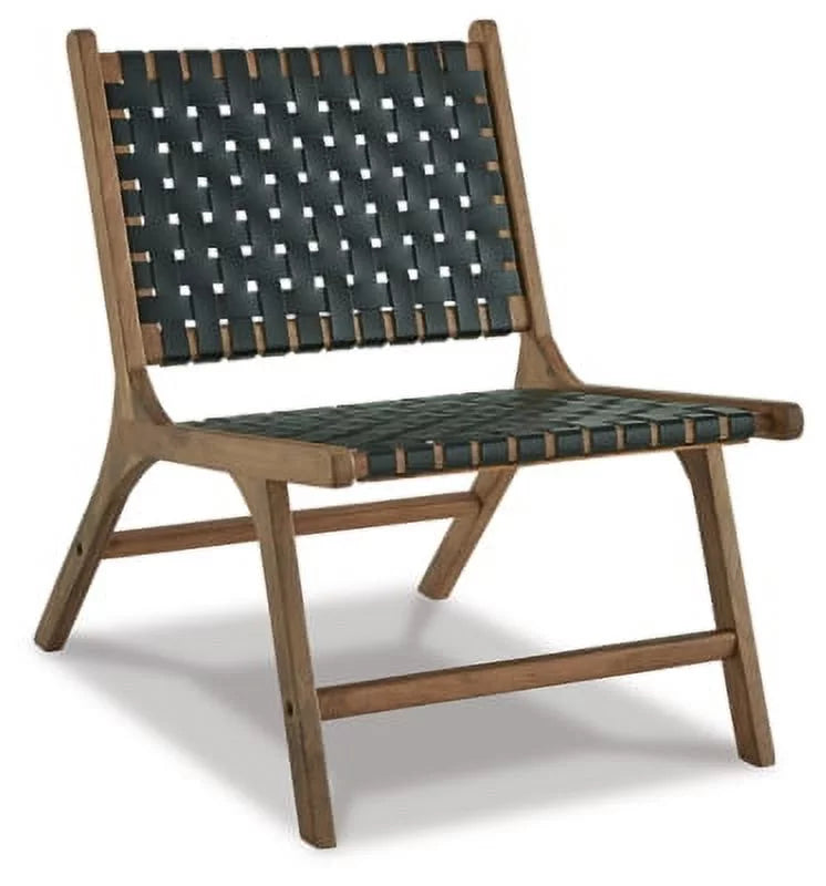 Light Brown Black Accent Chair N673