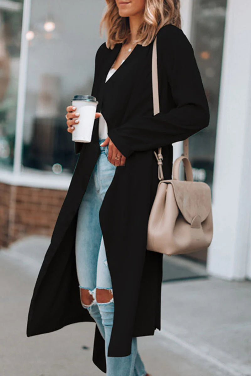 Casual Solid Outerwear U183