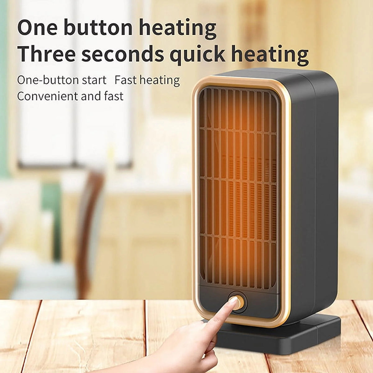 500W Ceramic Electric Heater with Overheat Protection Z49479