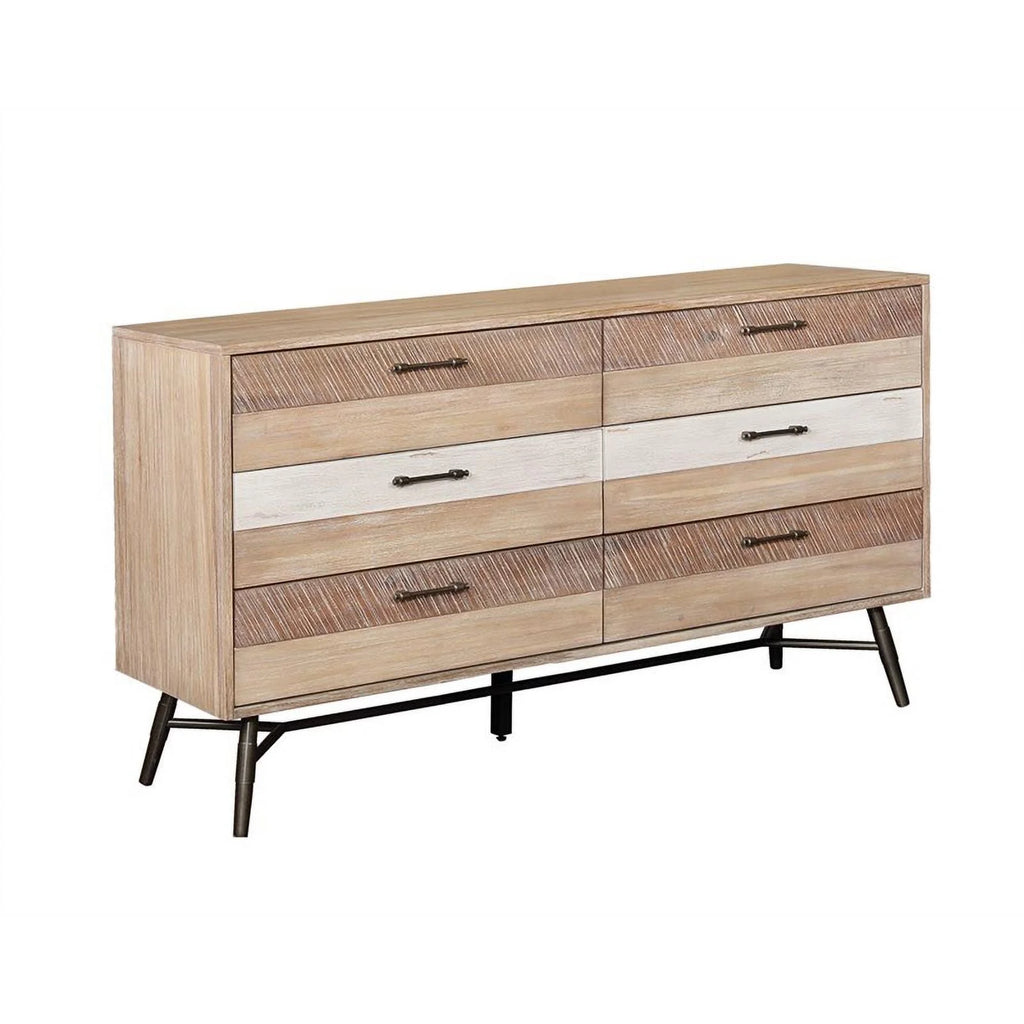5-piece Brown Wood Queen Bedroom Set P629