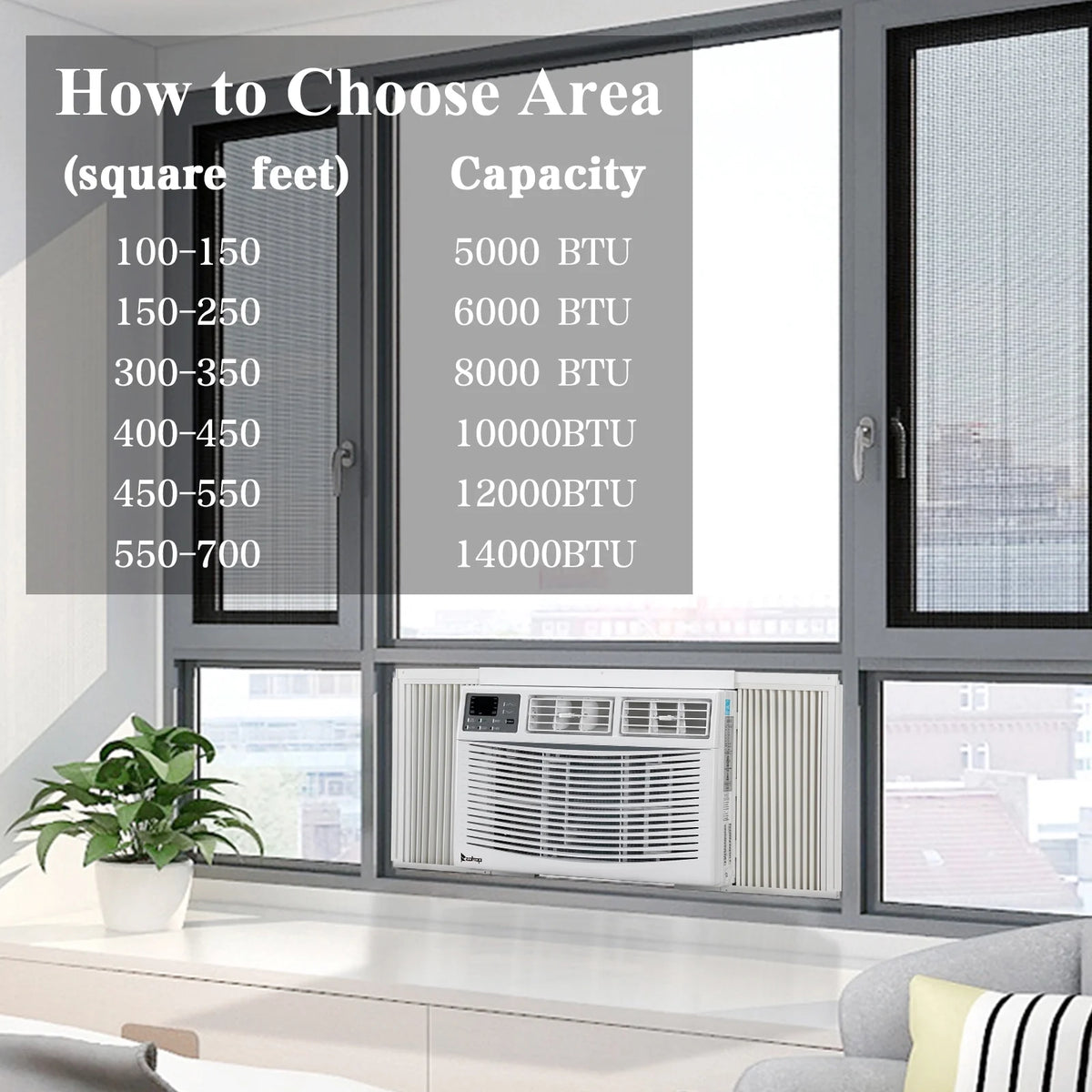 5000 BTU White Window Air Conditioner X836245