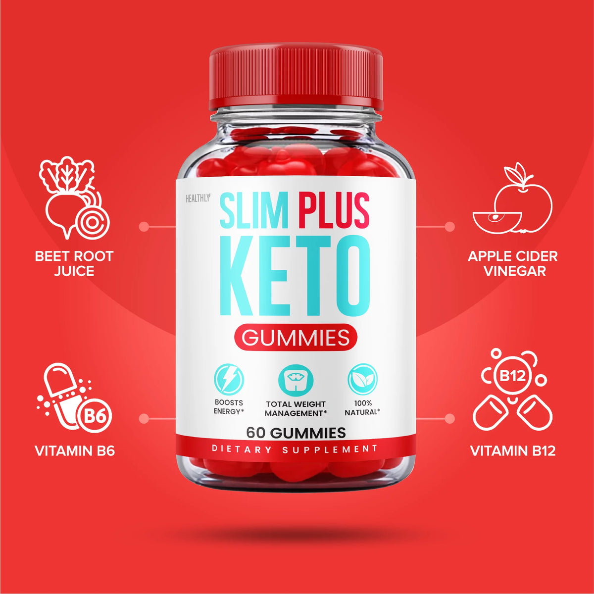 Keto Gummies with Apple Cider Vinegar 60 Gummies Y96768