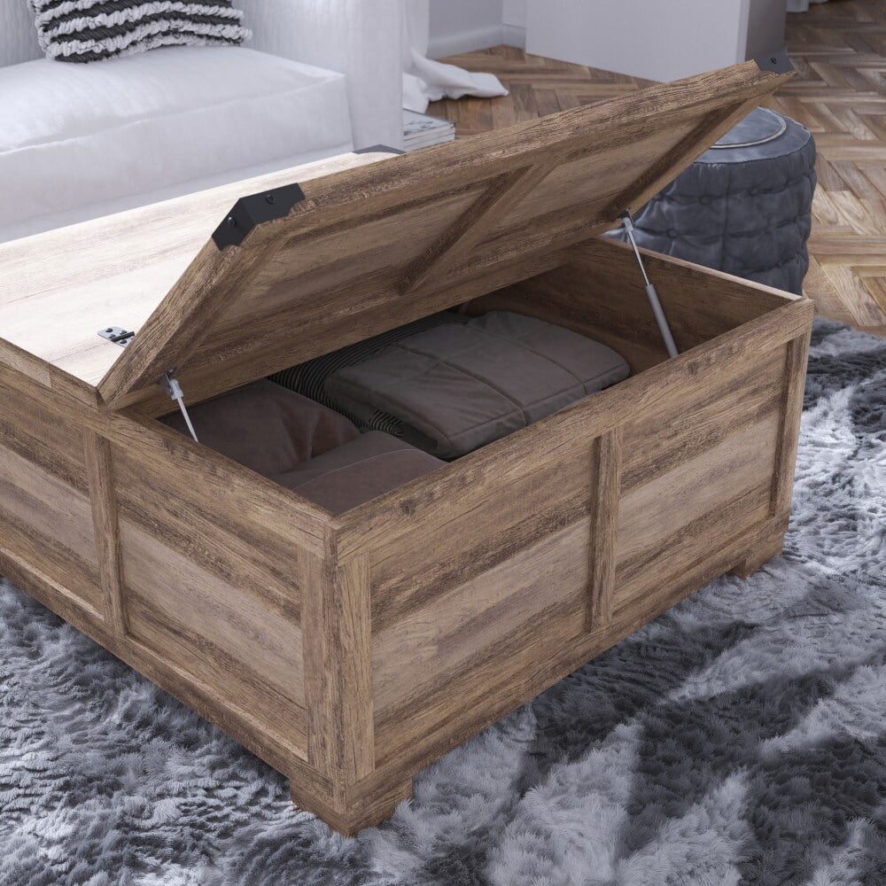 Farmhouse Coffee Table with Lift Top and Storage T174