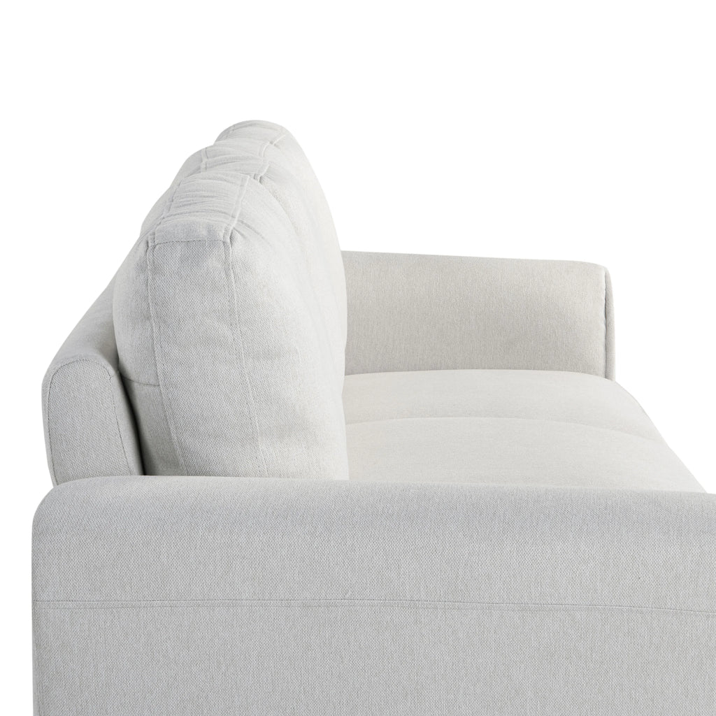 Oyster Fabric Sofa with Rolled Arms M519