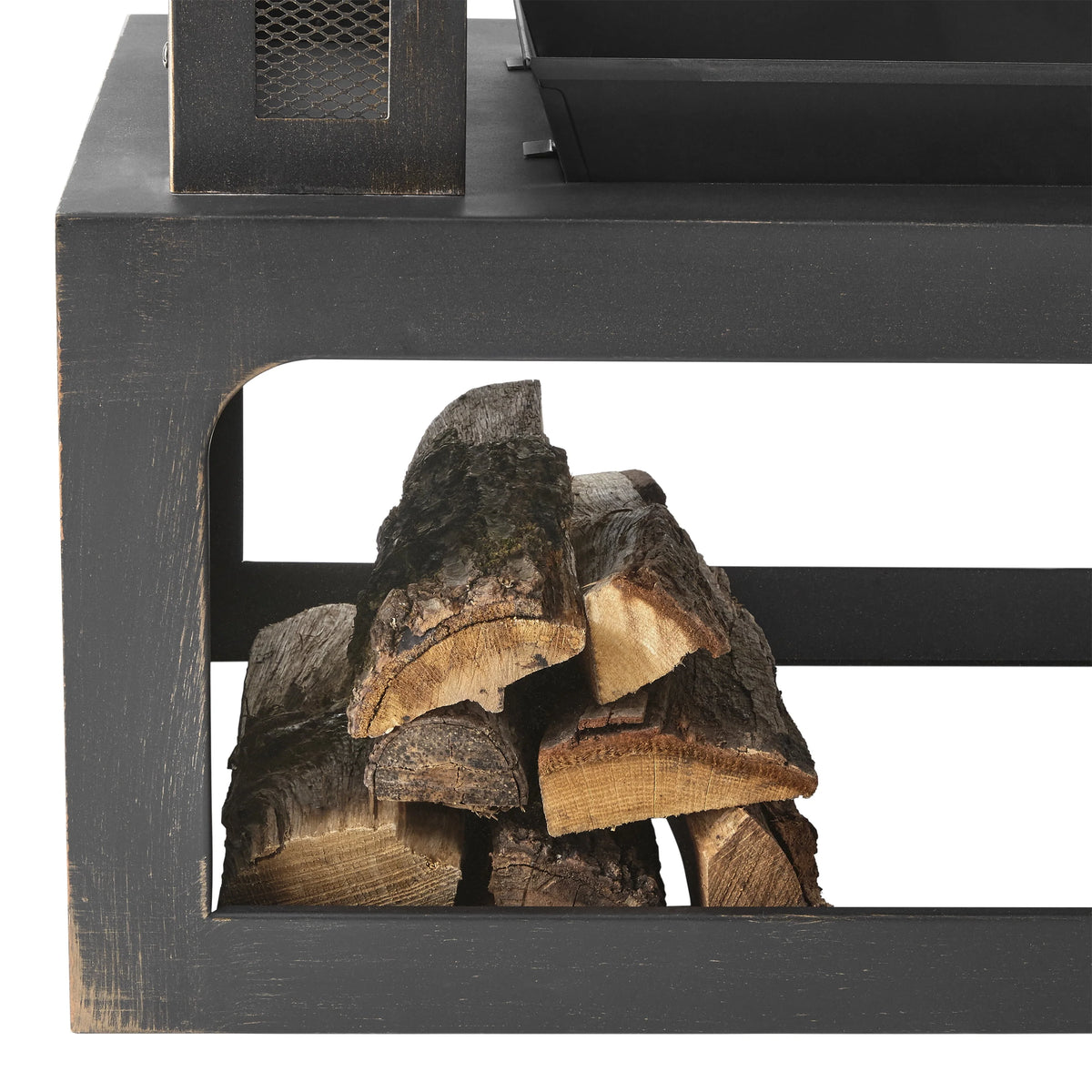 45-Inch Outdoor Steel Fireplace with Chimney U361
