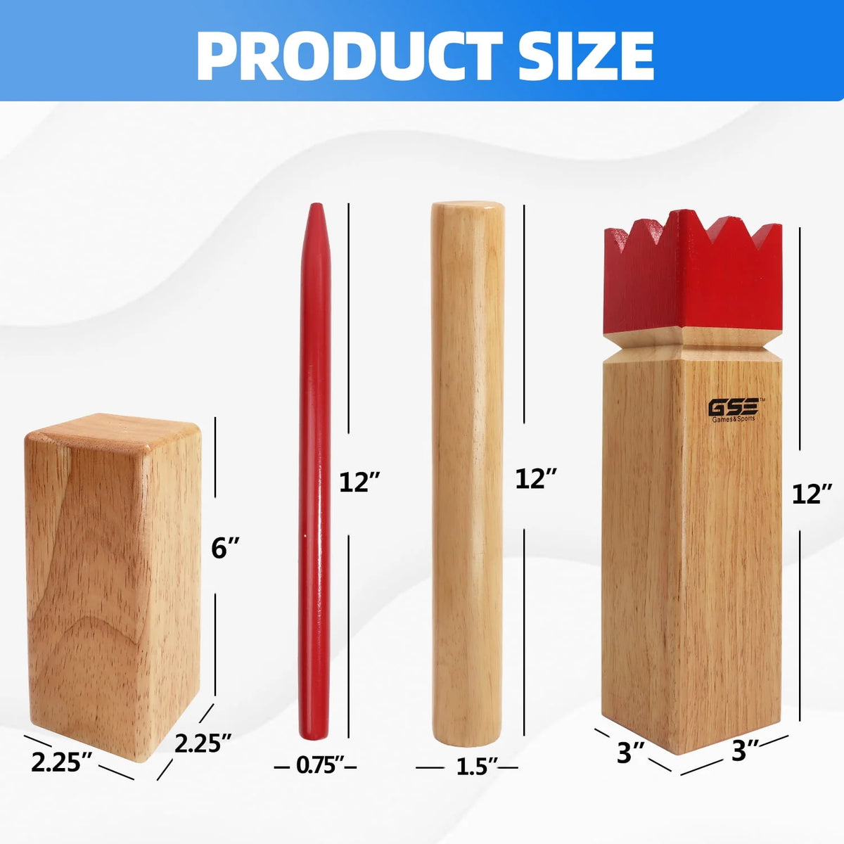 Hardwood Kubb Yard Game Set N566670