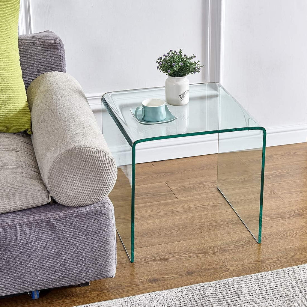 Glass End Side Table Nightstand Bedside Table Coffee Table I4601