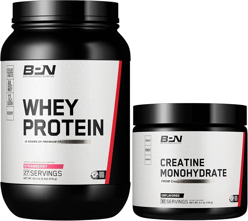 Whey Strawberry Protein & Creatine 30 Servings Bundle G2234