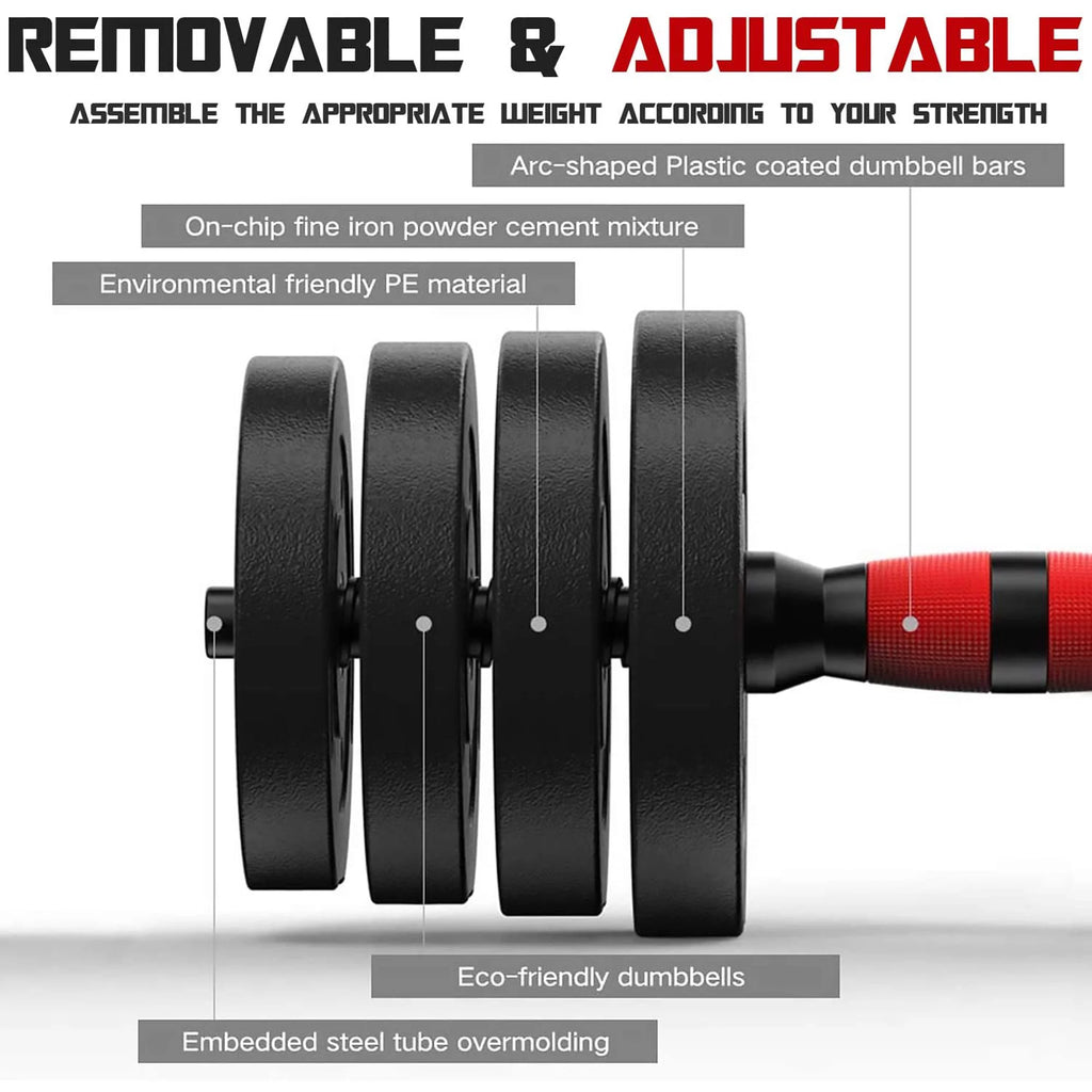 Adjustable Dumbbell Set 66 LBS Black H848