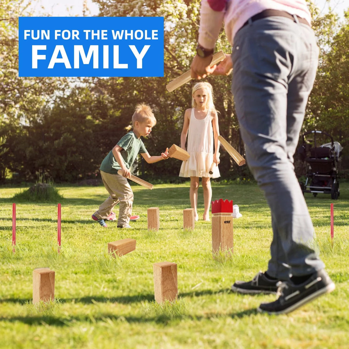 Hardwood Kubb Yard Game Set N566670