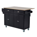 Black Rolling Kitchen Island Cart F42186