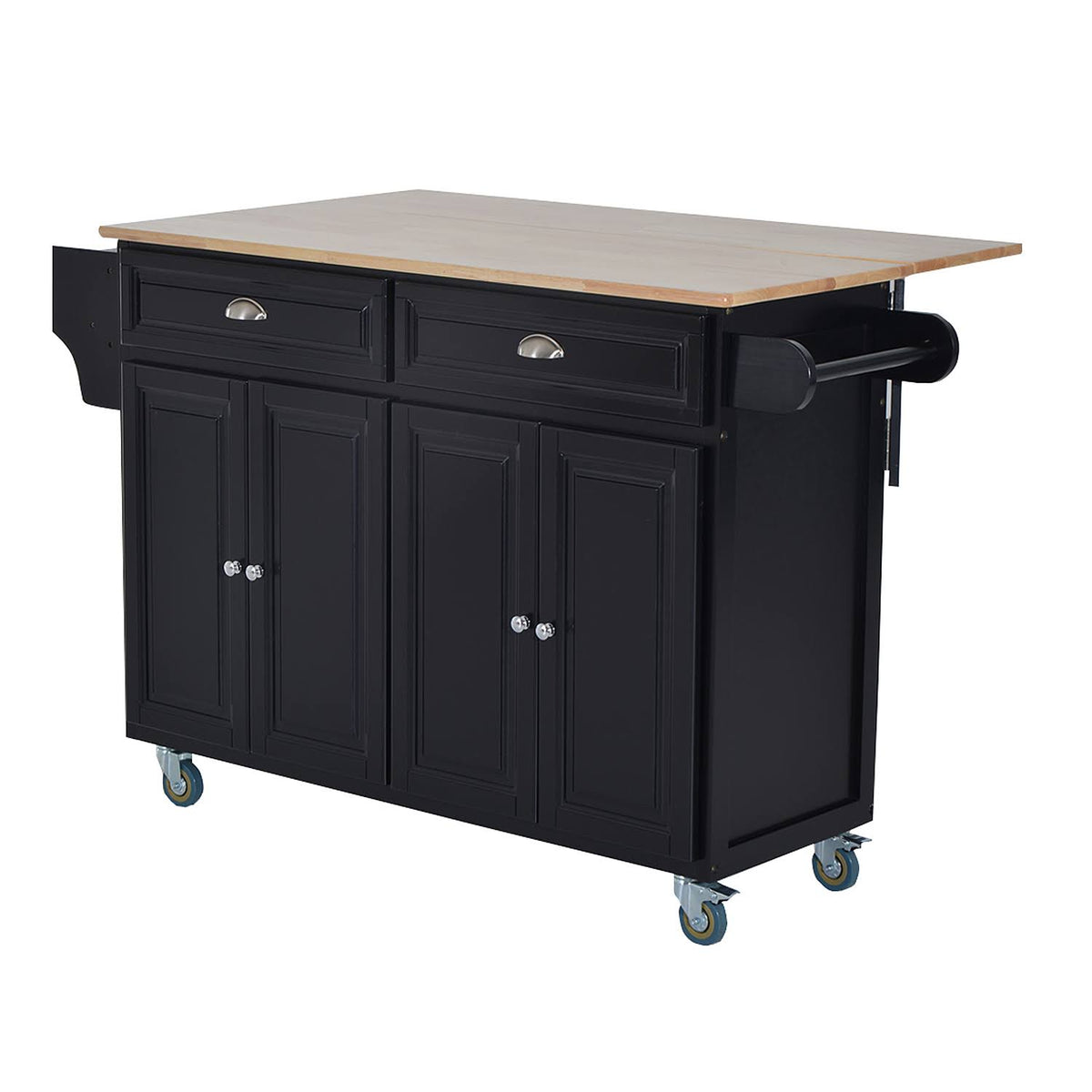 Black Rolling Kitchen Island Cart F42186